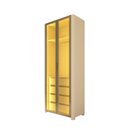 Ver imagem 2 de Módulo Guarda-Roupa Reflecta 2 Portas com LED 100% MDF Innova Bege/Off White