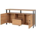 Ver imagem 7 de Aparador Buffet para Sala de Jantar 2 Portas Industrial Marion D03 Freijó Preto Fosco - Lyam Decor