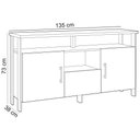 Ver imagem 5 de Aparador Buffet para Sala de Jantar 2 Portas Industrial Marion D03 Freijó Preto Fosco - Lyam Decor