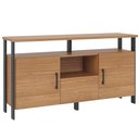 Ver imagem 6 de Aparador Buffet para Sala de Jantar 2 Portas Industrial Marion D03 Freijó Preto Fosco - Lyam Decor