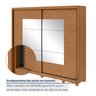Guarda-roupa Casal 2 Portas 6 Gavetas 100% Mdf Toronto com Espelho e com Pés - 10