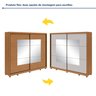 Guarda-roupa Casal 2 Portas 6 Gavetas 100% Mdf Toronto com Espelho e com Pés - 15