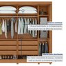 Guarda-roupa Casal 2 Portas 6 Gavetas 100% Mdf Toronto com Espelho e com Pés - 14