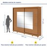 Guarda-roupa Casal 2 Portas 6 Gavetas 100% Mdf Toronto com Espelho e com Pés - 4