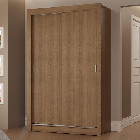 Guarda-roupa Solteiro 2 Portas de Correr 2 Gavetas Rustic Vivare Madesa