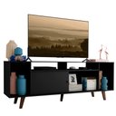 Ver imagem 3 de Rack para Tv até 65 Polegadas Madesa Cancun com Pés - Preto/rustic/preto