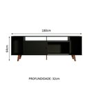 Ver imagem 4 de Rack para Tv até 65 Polegadas Madesa Cancun com Pés - Preto/rustic/preto