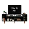 Rack para Tv até 65 Polegadas Madesa Cancun com Pés - Preto/rustic/preto - 5