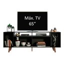 Ver imagem 5 de Rack para Tv até 65 Polegadas Madesa Cancun com Pés - Preto/rustic/preto