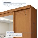 Ver imagem 6 de Guarda-Roupa Casal 3 Portas de Correr 4 Gavetas com Espelho 270cm Nice Marrom Amêndoa Clean/Off White