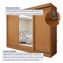 Ver mais imagens de Guarda-Roupa Casal 3 Portas de Correr 4 Gavetas com Espelho 270cm Nice Marrom Amêndoa Clean/Off White