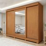 Guarda Roupa  Nice 3 Portas 4 Gavetas com Espelho e com Pés - 1