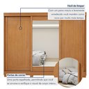 Ver mais imagens de Guarda Roupa  Nice 3 Portas 4 Gavetas com Espelho e com Pés