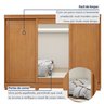 Guarda Roupa  Nice 3 Portas 4 Gavetas com Espelho e com Pés - 8