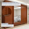 Guarda Roupa  Nice 3 Portas 4 Gavetas com Espelho e com Pés - 9