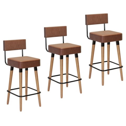 Kit com 3 Banqueta Barcelona - Couríssimo Café