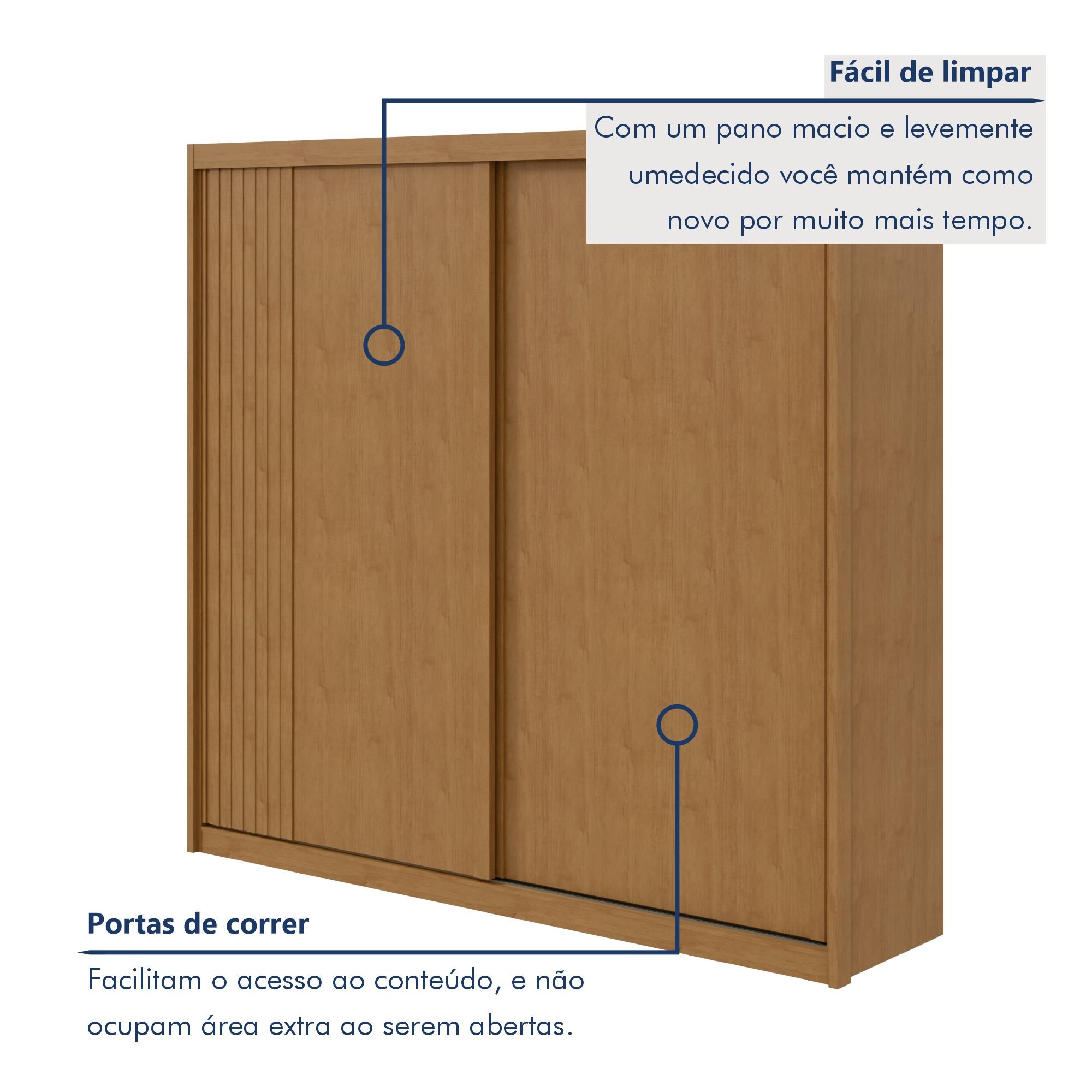 Guarda-roupa Casal 100% Mdf 2 Portas 4 Gavetas Velaris - 4