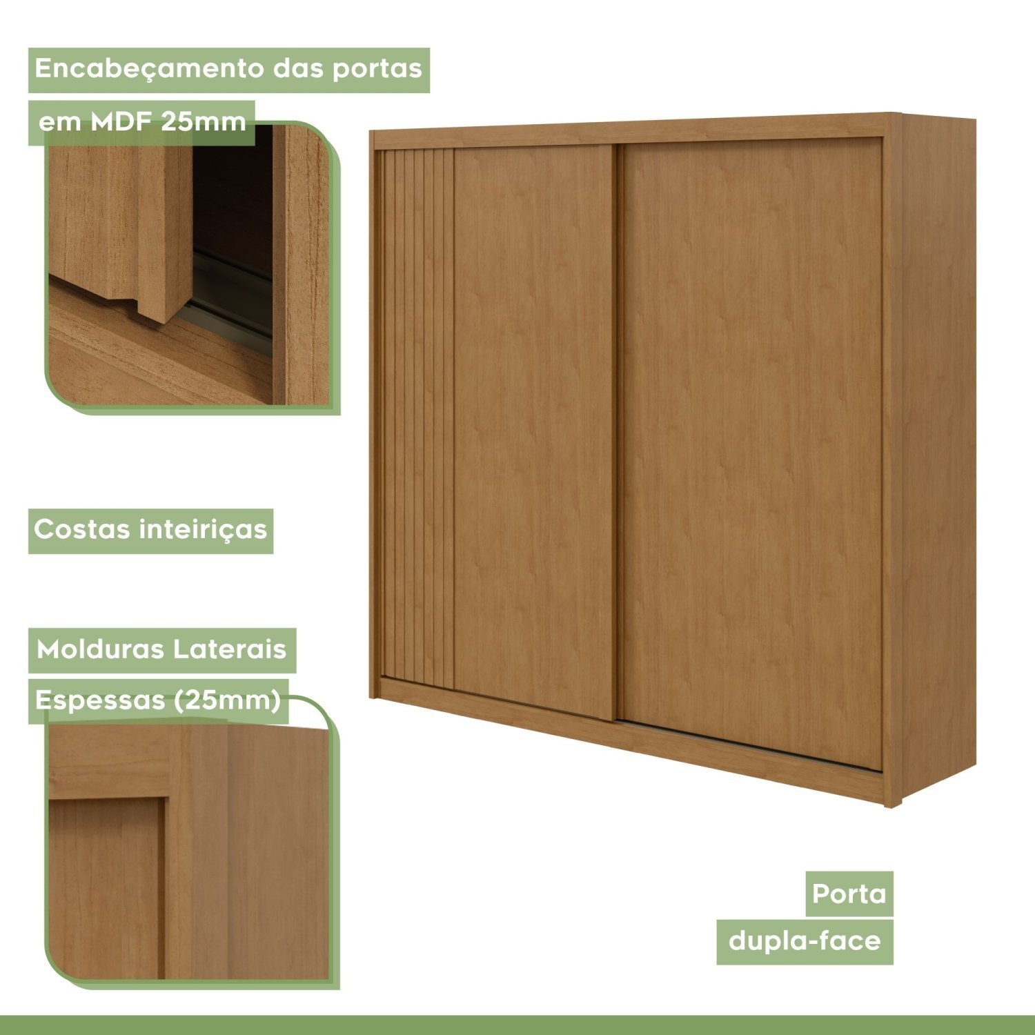 Guarda-roupa Casal 100% Mdf 2 Portas 4 Gavetas Velaris - 12