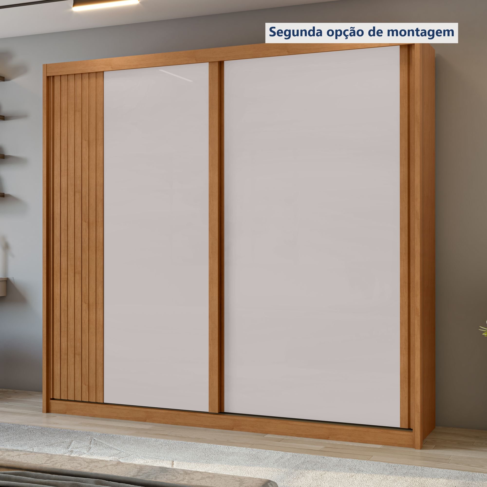 Guarda-roupa Casal 100% Mdf 2 Portas 4 Gavetas Velaris - 12