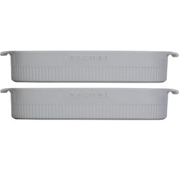 Kit 2 Travessas Refratária Porcelana 36x24cm Branca Germer com Alças Restaurante - 1