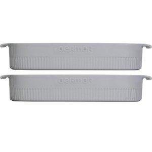 Kit 2 Travessas Refratária Porcelana 36x24cm Branca Germer com Alças Restaurante