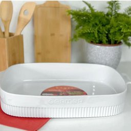 Kit 2 Travessas Refratária Porcelana 36x24cm Branca Germer com Alças Restaurante - 4