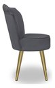 Ver imagem 3 de Kit 4 Cadeiras de Jantar Pétala com Pés em Aço Dourado Veludo Cinza Bz Home Decor
