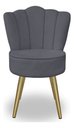 Ver imagem 2 de Kit 4 Cadeiras de Jantar Pétala com Pés em Aço Dourado Veludo Cinza Bz Home Decor