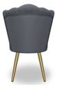 Ver imagem 5 de Kit 4 Cadeiras de Jantar Pétala com Pés em Aço Dourado Veludo Cinza Bz Home Decor