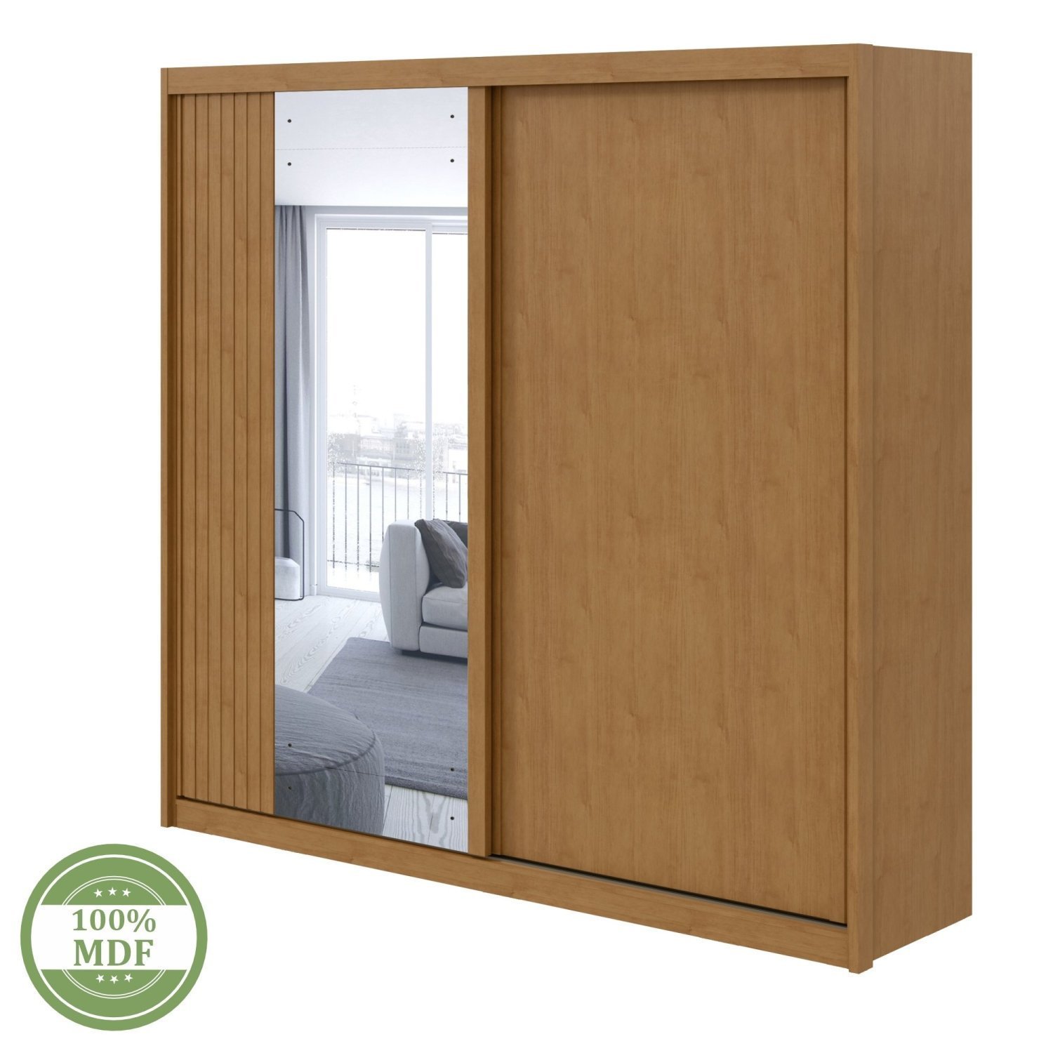 Guarda-roupa Casal 100% Mdf 2 Portas 4 Gavetas Velaris com Espelho - 11