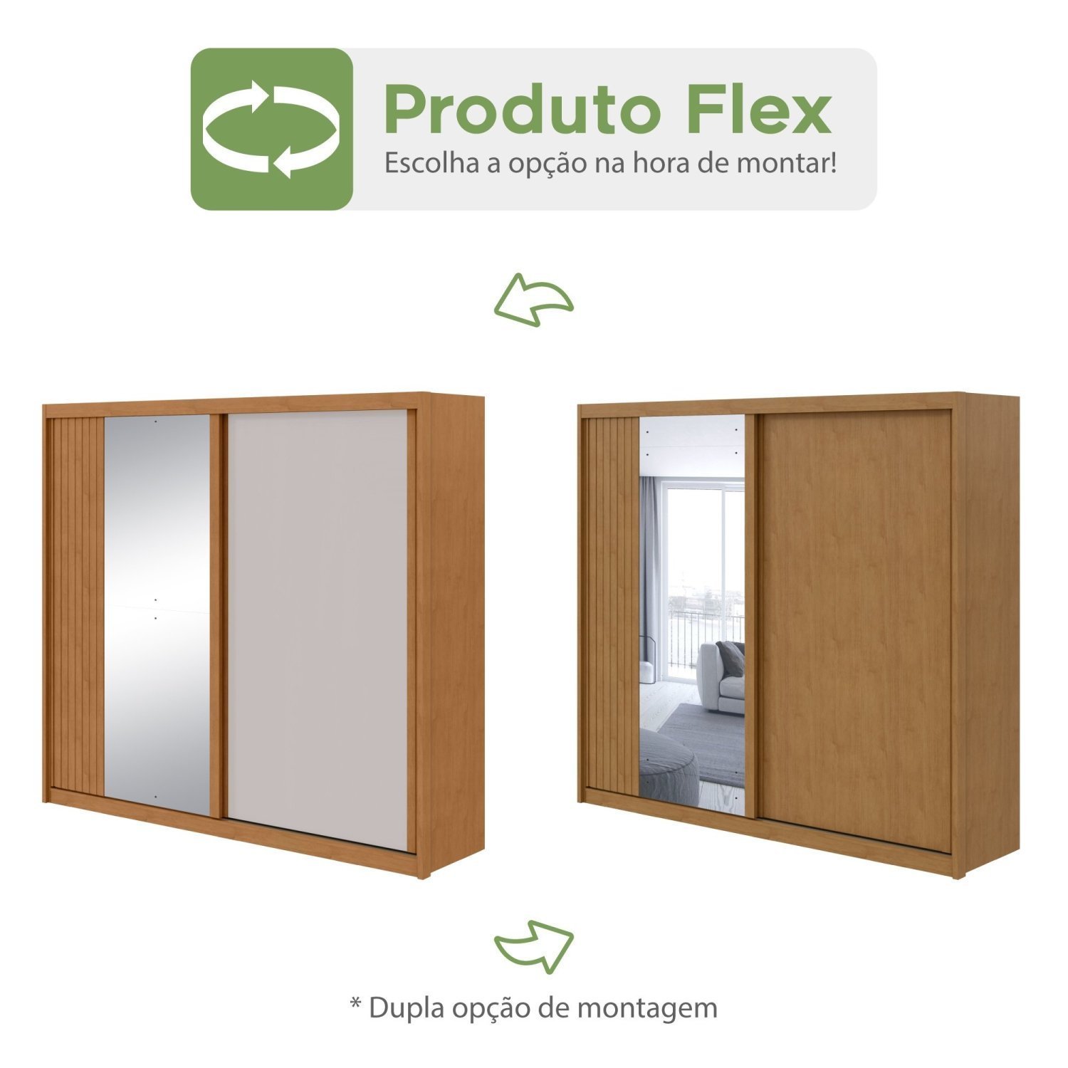 Guarda-roupa Casal 100% Mdf 2 Portas 4 Gavetas Velaris com Espelho - 6