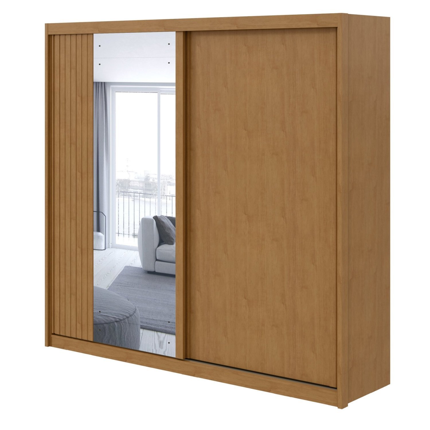 Guarda-roupa Casal 100% Mdf 2 Portas 4 Gavetas Velaris com Espelho - 3