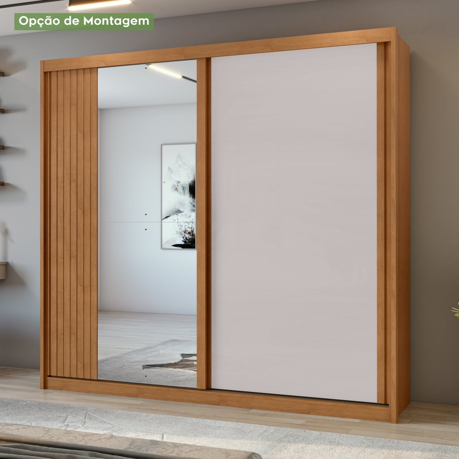 Guarda-roupa Casal 100% Mdf 2 Portas 4 Gavetas Velaris com Espelho - 10