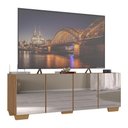Ver imagem 1 de Rack Tv até 50 Polegadas com Espelhos 4 Portas Multimóveis Mp1083 Rustic/natural