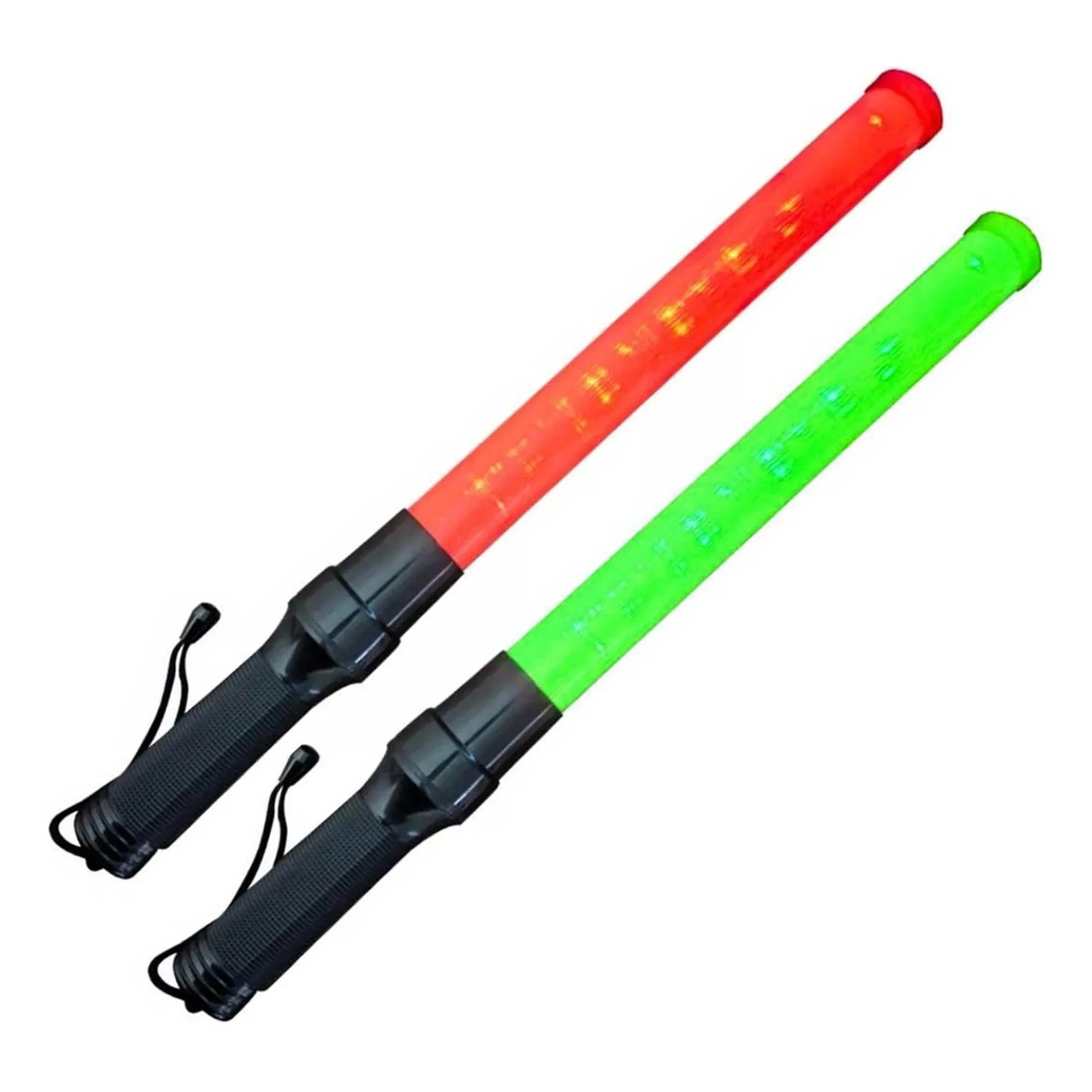 Bastao Sinalizador 2 Cores Led Kit 6 Unidades Fluorescente Emergencia Lanterna Sinalizaçao Fiscaliza - 6