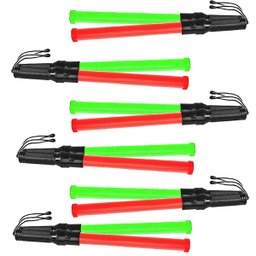 Bastao Sinalizador 2 Cores Led Kit 6 Unidades Fluorescente Emergencia Lanterna Sinalizaçao Fiscaliza - 1