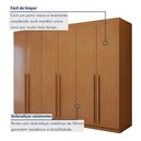 Ver imagem 6 de Guarda-Roupa Casal 6 Portas 4 Gavetas 270cm Bertha Amêndoa Clean