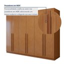 Ver mais imagens de Guarda-Roupa Casal 6 Portas 4 Gavetas 270cm Bertha Amêndoa Clean