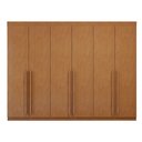 Ver imagem 3 de Guarda-Roupa Casal 6 Portas 4 Gavetas 270cm Bertha Amêndoa Clean