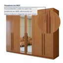 Ver mais imagens de Guarda-Roupa Casal 6 Portas 4 Gavetas com Espelho 270cm Bertha Amêndoa Clean