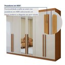 Ver imagem 7 de Guarda-Roupa Casal 6 Portas 4 Gavetas com Espelho 270cm Bertha Amêndoa Clean/Off White