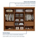 Ver imagem 6 de Guarda-Roupa Casal 6 Portas 4 Gavetas com Espelho 270cm Bertha Amêndoa Clean/Off White