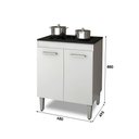 Ver imagem 2 de Balcão de Cozinha para Cooktop 5 Bocas com 2 Portas Nauru Casa Mobília Movelaria