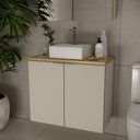 Ver imagem 1 de Gabinete Nature 75cm Estilare Gab4011 Nude-carvalho