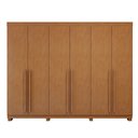 Ver imagem 2 de Guarda-Roupa Casal 6 Portas 4 Gavetas com Pés 270cm Bertha Amêndoa Clean