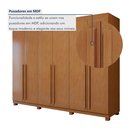 Ver imagem 5 de Guarda-Roupa Casal 6 Portas 4 Gavetas com Pés 270cm Bertha Amêndoa Clean