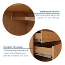 Ver imagem 7 de Guarda-Roupa Casal 6 Portas 4 Gavetas com Pés 270cm Bertha Amêndoa Clean