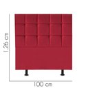 Ver imagem 2 de Cabeceira Estofada Cama Box Solteiro 100cm Espanha Corino Vermelho- Mabe Magazine