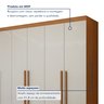 Guarda-roupa 6 Portas 4 Gavetas Bertha com Pés - 5