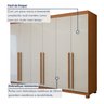 Guarda-roupa 6 Portas 4 Gavetas Bertha com Pés - 8